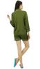 Bimba Button-Down Shirt With Elastic Waist Shorts 2 Pcs Full Sleeve Night Wear