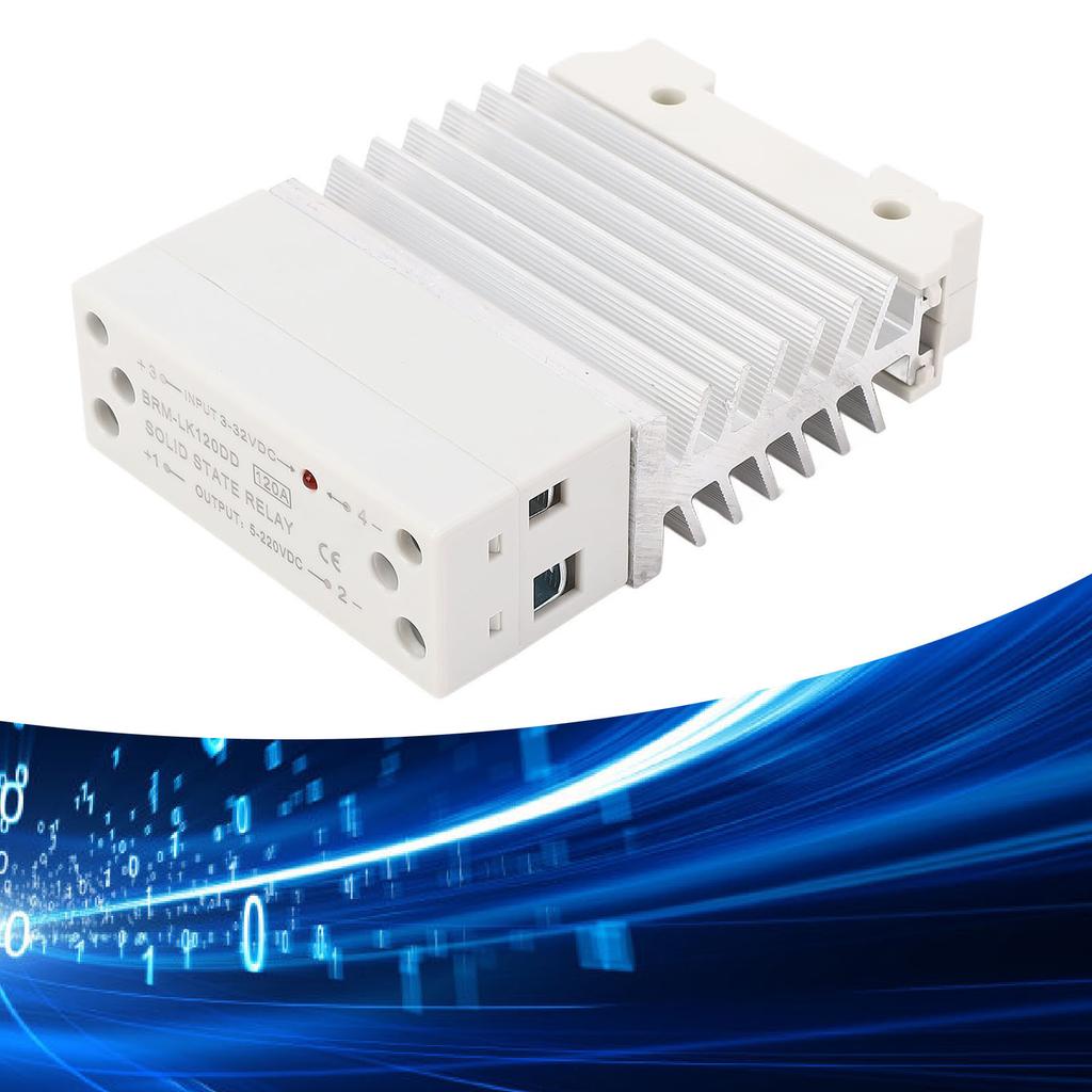 120A   State Relay Module with Heat Sink, Low Input Power, High Sensitivity, Control   from To , for Industrial Automation, Accurate Control