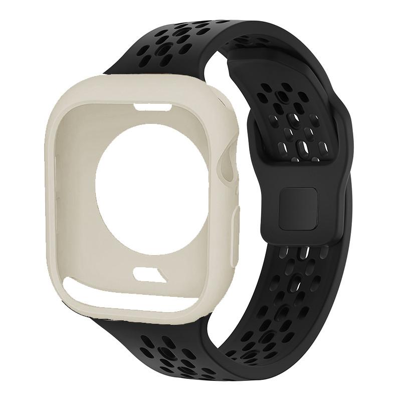 

Silicone Strap+Case for Apple Watch Ultra 3 2 49mm 46mm 45mm 44mm 41mm 40mm 42mm 38mm band for Series 11 10 9 8 7 se 6 5 4 3 2 1 Ultra 3 2 1 49MM