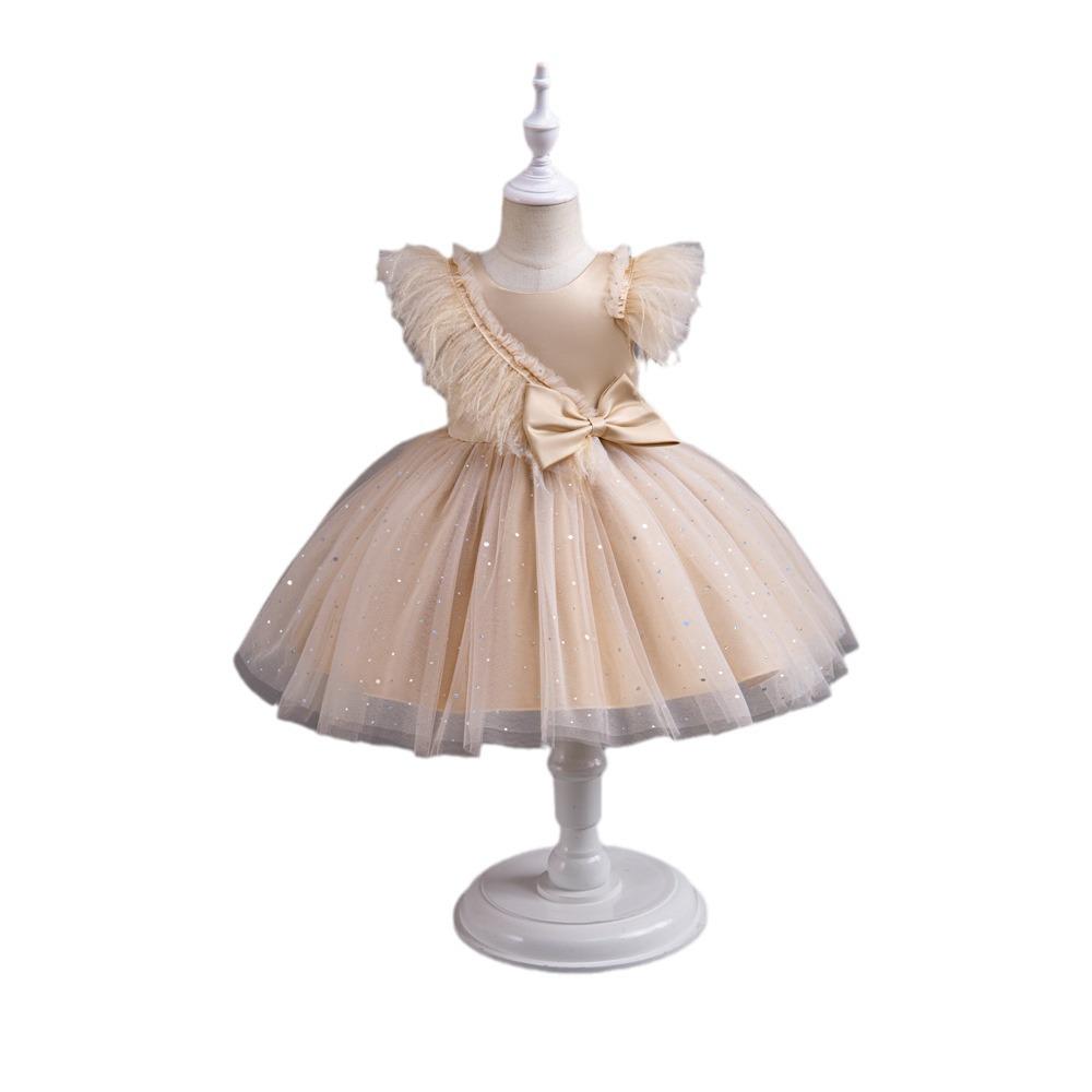 Girls' Tulle Princess Party Dress for Piano Performance