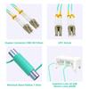 DTECH 5 Pack 1m LC-LC Fiber Patch Cable, OM3 LC/UPC-LC/UPC Multimode Fiber Optic Cable Cord, 50/125um, LSZH