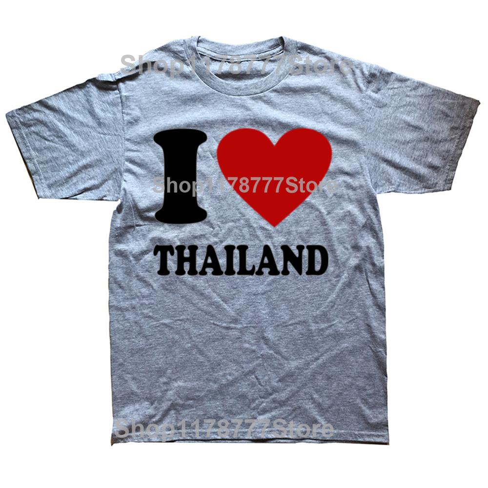 Funny I Love Thailand T Shirt Cotton Streetwear Short Sleeve Birthday Gifts Mens Clothing Fashion Casual Loose Oversized T Shirt