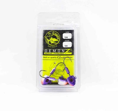 Tackle Tactics Główka jigowa TT Demonz 1/4 oz 1H 3 szt./opak. Fioletowa minoga (7723)