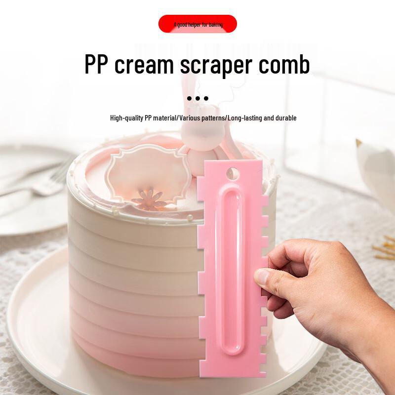 4-Piece Cake Decorating Scraper and Comb Set