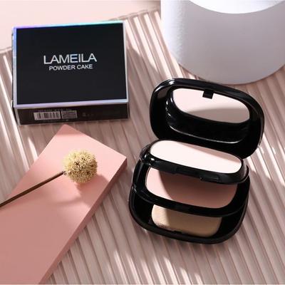 Concealer Double Powder Natural Oil Control and Waterproof Permanent Set Makeup Dry and Wet Powder Student Daily Cosmetics Women Fashion Makeup