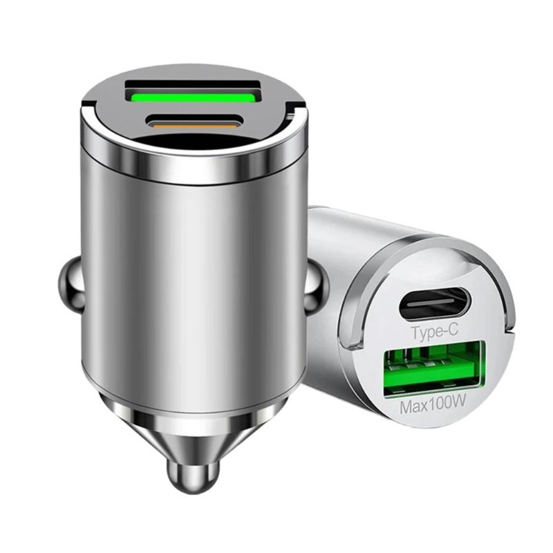 

Reliable 100W Type C Charges Metal Charging Adapter Rapid Charging Adapter for Students Business Trips & Home Use