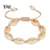 Handmade Beach Jewelry for Women Seashell Bracelet, Natural Shell Boho Beaded Adjustable Durable Cord Bracelets Daily Wear Woven String Bracelet
