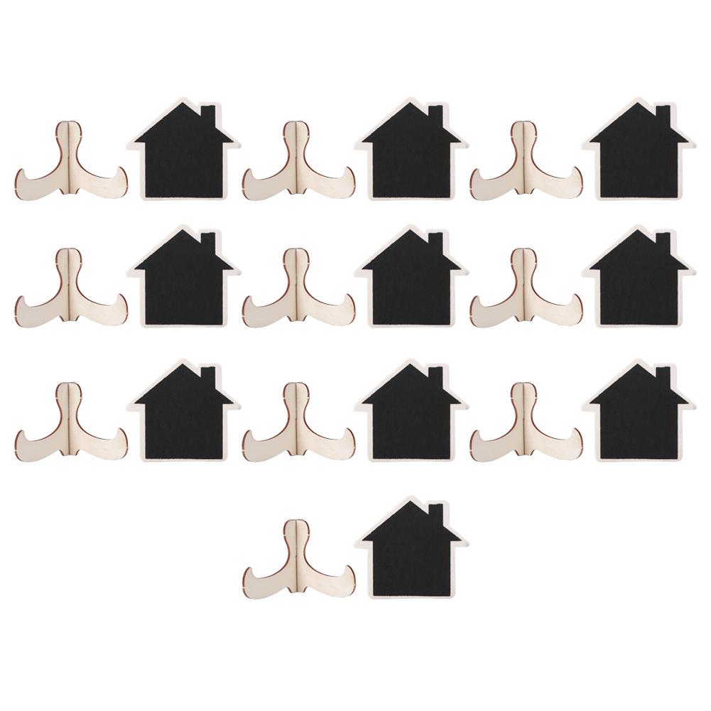 10Pcs Mini Wooden Display Blackboard Art Craft Desktop Message Board Wedding Decorations