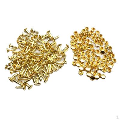 100 Sets Studs Rivets for Bags Shoes