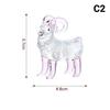 Kristallschaf-Figur 2027 Sternzeichen Schaf Statue Zuhause Schreibtisch Bücherregal Büro Ornament Schaf Dekoration Feng Shui Bringt Glück