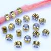 5pcs/bag Silver Metal Hair Rings Braid Dreadlocks Bead Hair Cuffs Dread Tube Charm Dreadlock for DIY Hair Accessaries
