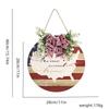 Round Wooden Exquisite Home Decor Sign For 4th Of July Featuring Colorful Imagery Patriotic