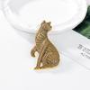 Vintage Cat Brooches For Women Unisex National Style Cat Pet Animal Party Casual Brooch Pin Gifts