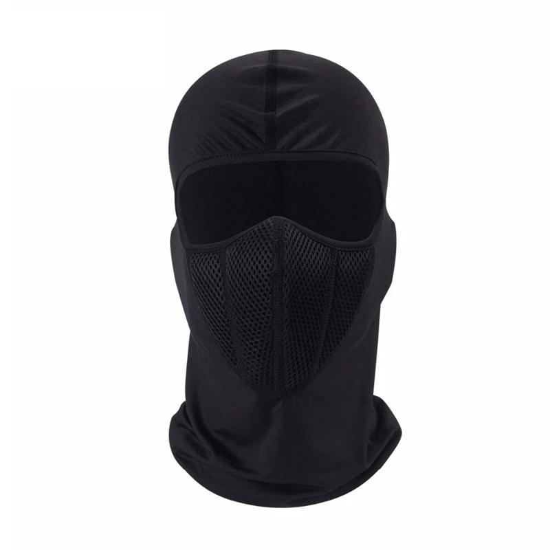 

Balaclava Motorcycle Face Mask Full Face Mask Windproof Dustproof Face Shield Winter Moto Helmet Bandana Hood Ski Neck Scarf - чорний