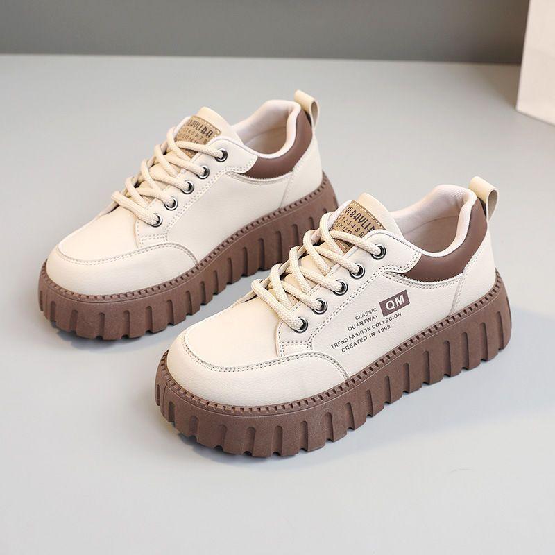 

CQ299 new 2025 spring and summer heightening board shoes muffin sole wear-resistant street shooting trend simple women s shoes student shoes 40