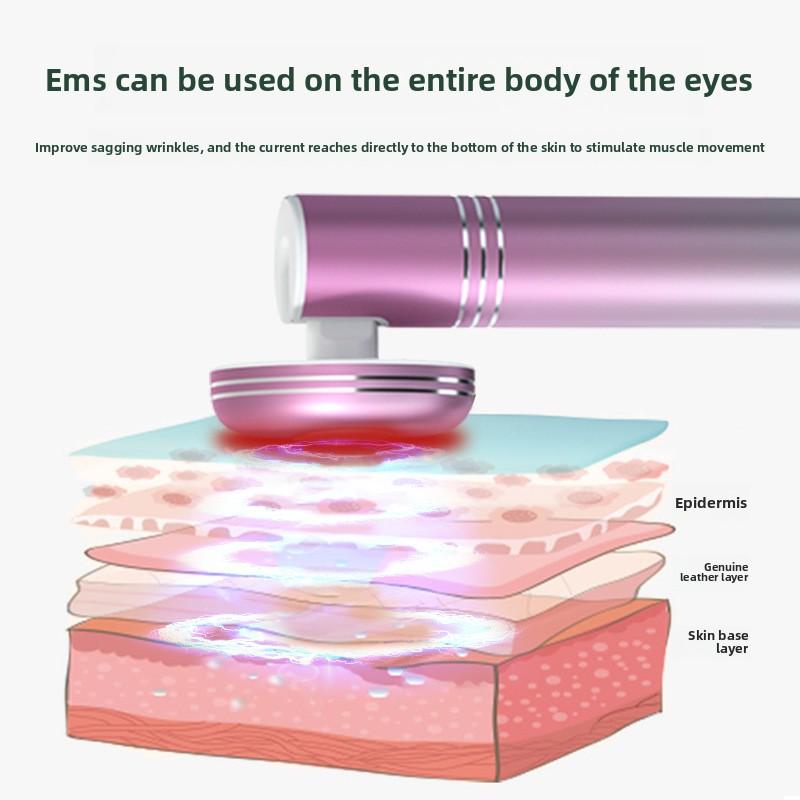 Introduces Red Light Beauty Instrument EMS Micro-current Lift To Remove Dark Circles and Bags Under The Eyes Fairy Stick Eye Beauty Instrument