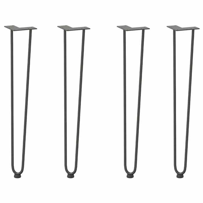VidaXL Hairpin Legs for Consoles, Set of 4, Anthracite, 72 Cm, Solid Steel 4012426