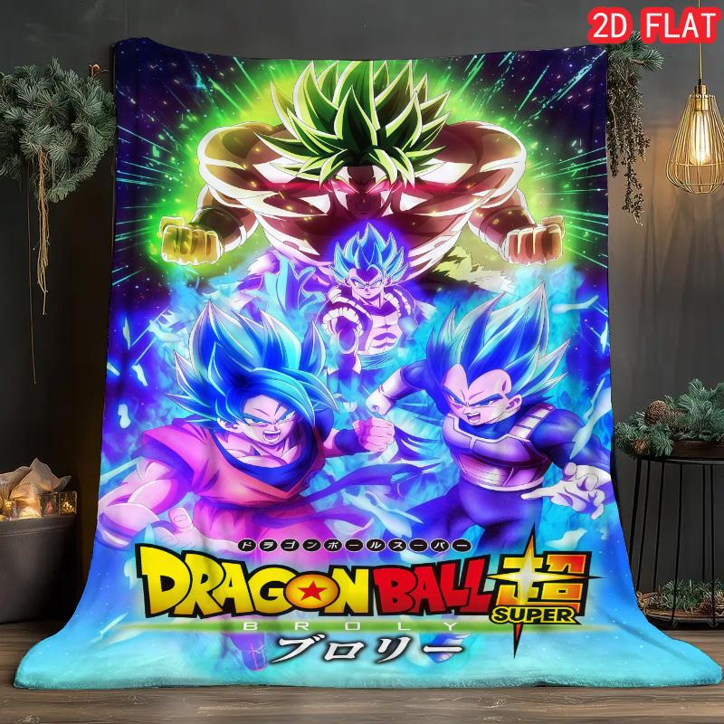 Dragon Ball Practical Daily Blanket Warm Flannel Lightweight Blanket for Home Office THW