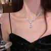 Κολιέ Choker από Κρύσταλλο και Μαργαριτάρι, Κρεμαστό Δάκρυ, Νυφικό Κοσμήμα για Γυναίκες