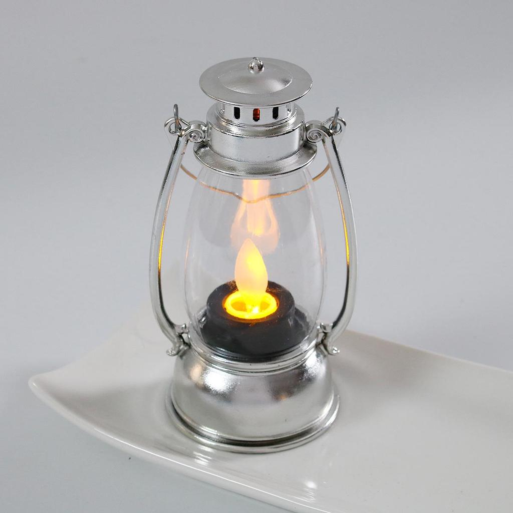 Mini Retro Portable Pony Lantern: Halloween Oil Lamp & Electronic Candle Night Light