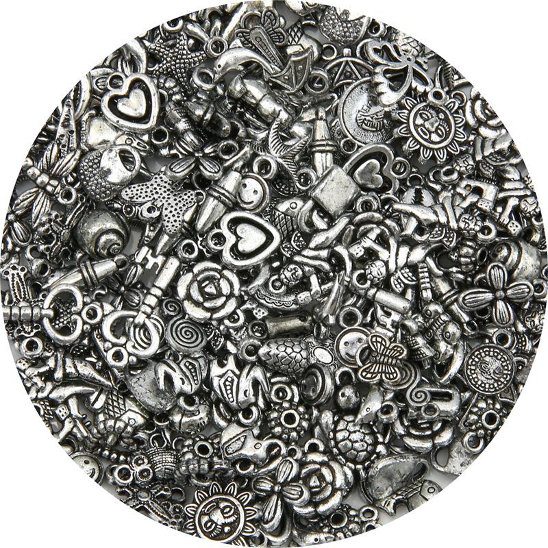 Rainbow Retro Beads Mystery Box: DIY Mixed Bead and Pendant Accessories for Handmade Jewelry