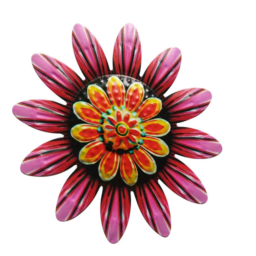 Vintage Styles Metal Flower Wall Art Durability Craftsmanships Iron Flower Wall Sculpture For Bedroom Garden Metal Floral