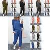 Women Tracksuit Set With Solid Color Hoodie And Pants Comfortable Loungewear For Daily Use