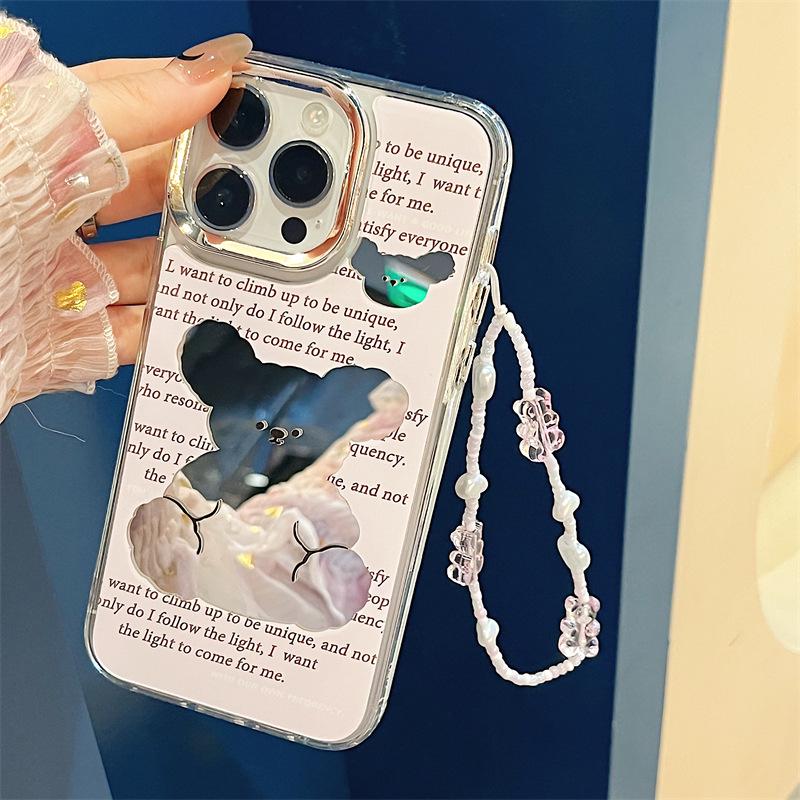 Zhitai iPhone 15 Pro Handykette mit 3-in-1 Spiegelhülle für iPhone 14/16 Pro Max