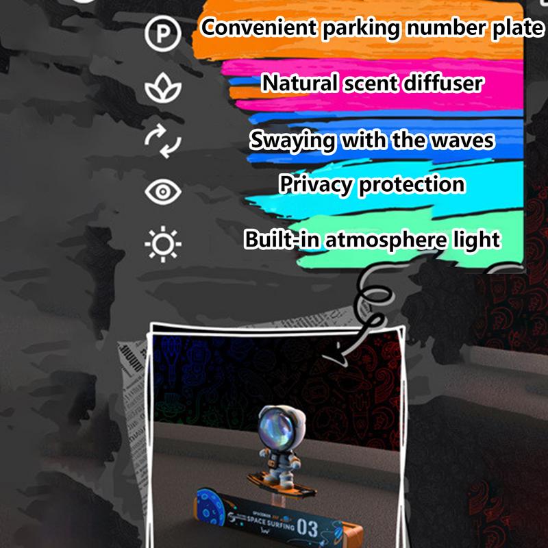 Astronaut Car Air Freshener Temporary Parking Card Fragrance Perfume Astronaut Car Dashboard Aromatherapy Ornament Temporary