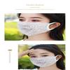 Lace Anti-Uv Sunscreen Mask Breathable Ear Cord Face Cover Scarf Hanging Ear Dust-Proof Scarves Mask Summer Dust-Proof Veil