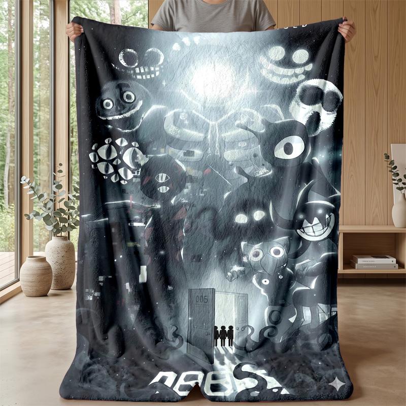 Doors Cozy Flannel Blanket, Comfortable Warm Throw Blanket for Bedroom Sofa Home Use