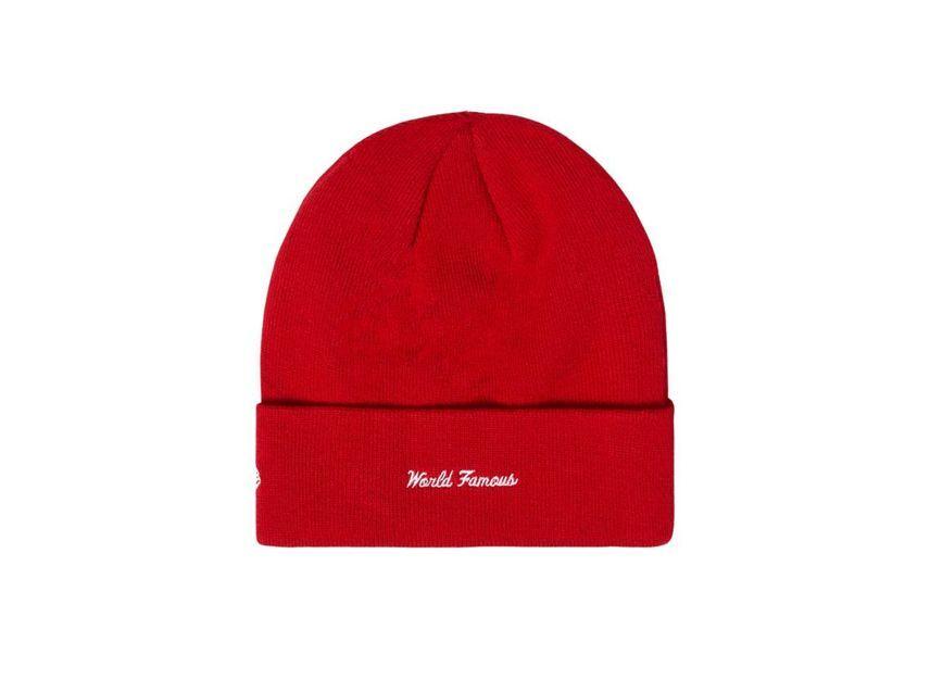 Supreme New Era Cross Box Logo Beanie Red