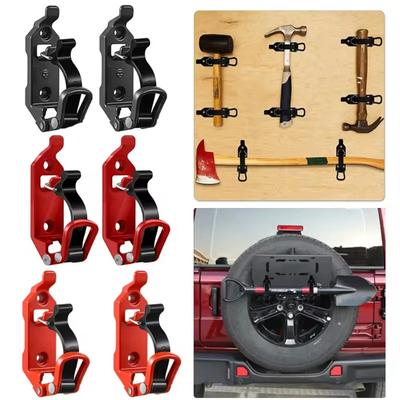 2/4 Peças Suporte para Pá Suporte para Bagageiro de Carro Grampo de Liberação Rápida para Ferramentas Suporte de Parede para Pá Machado para Carro Trailer RV Barco