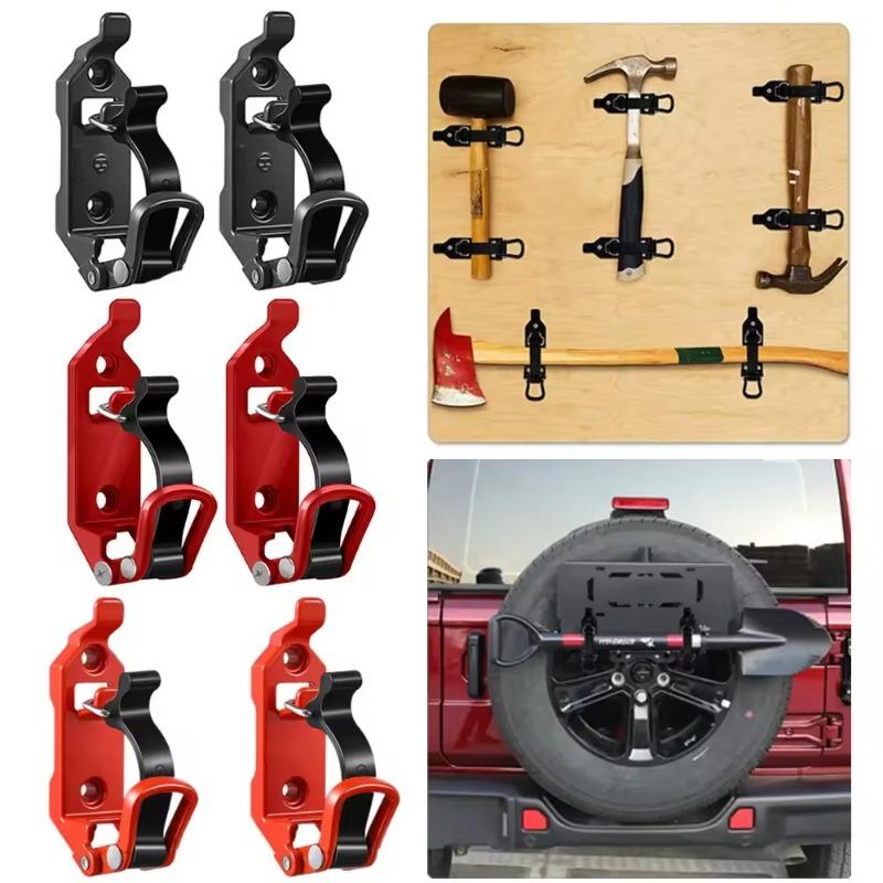2/4PCS Shovel Holder Car Luggage Rack Holder Tool Quick Release Clamp Shovel Ax Wall Mount Bracket for Car Trailer RV Boat