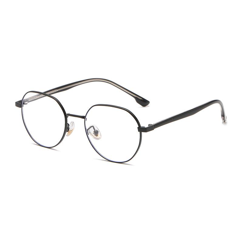 Fashion Brand Myopia Glasses Polygonal Semi Circular Frame Anti Blue Light Photochromic Eyewear for Women Men