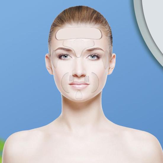 1 sett Anti-rynkeplaster for ansikt pannen Gjenbrukbare silikonlapper Over natten ansiktsplaster for å glatte ut rynker Kråkeføtter Hypoallergenisk