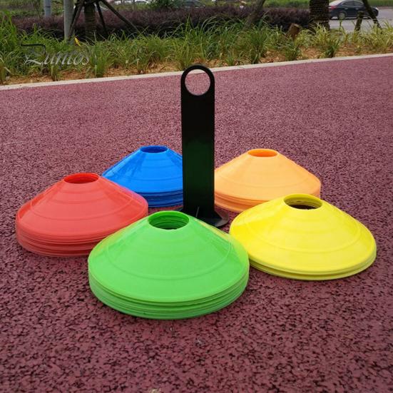 50 Adet Çeviklik Futbol Konisi Futbol Antrenman Aletleri Taşıma Çantalı Canlı Renk Yeniden Kullanılabilir Spor Antrenman Konileri Antrenman Ekipmanı