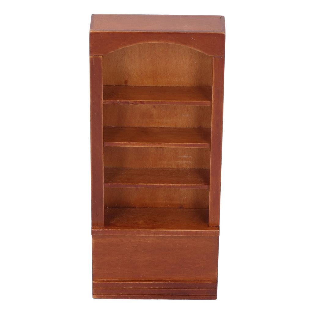 1:Bibliotecă pentru casă de păpuși la scară 12, Miniatură, Simulare, Raft de cărți, Accesoriu din lemn pentru casă de păpuși pentru păpușă H
