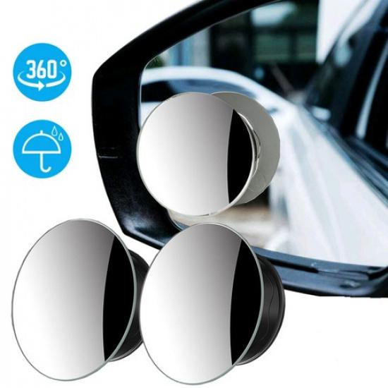 2x Car Auto Blind Spot Mirrors Convex Glass 360° Side Rear View Mirror Auxiliary
