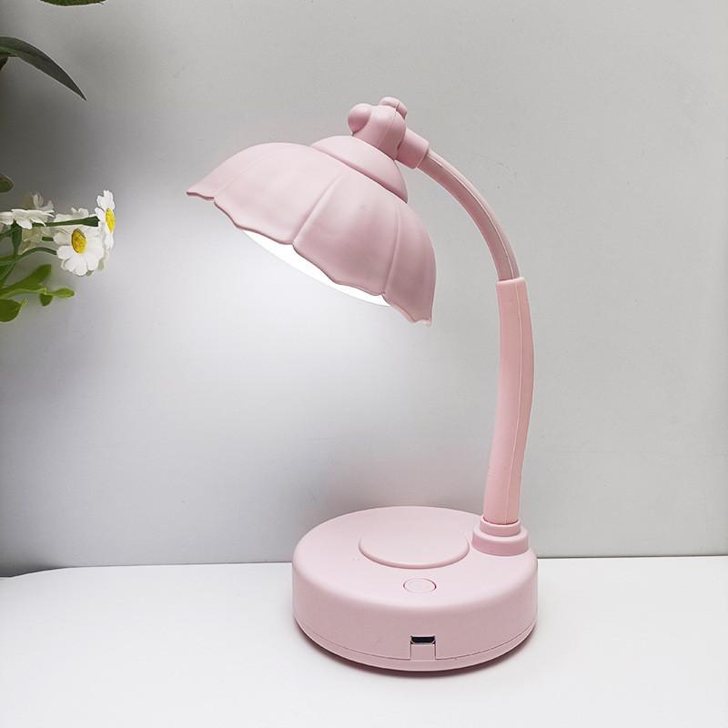 Flower Shaped Cute Usb Charging Desk Lamp For Childrens Manual Diy Charging Usb