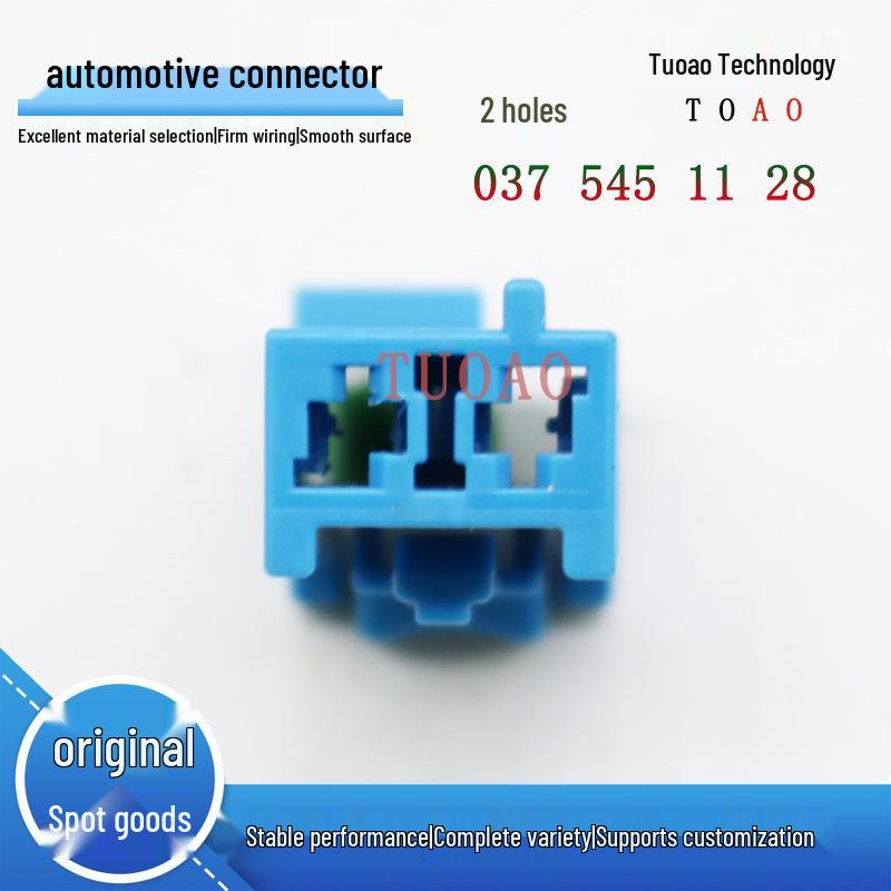 Original Hella Automotive 2-Pin Wiring Harness Connector 0375451528, 1128, Plastic Housing