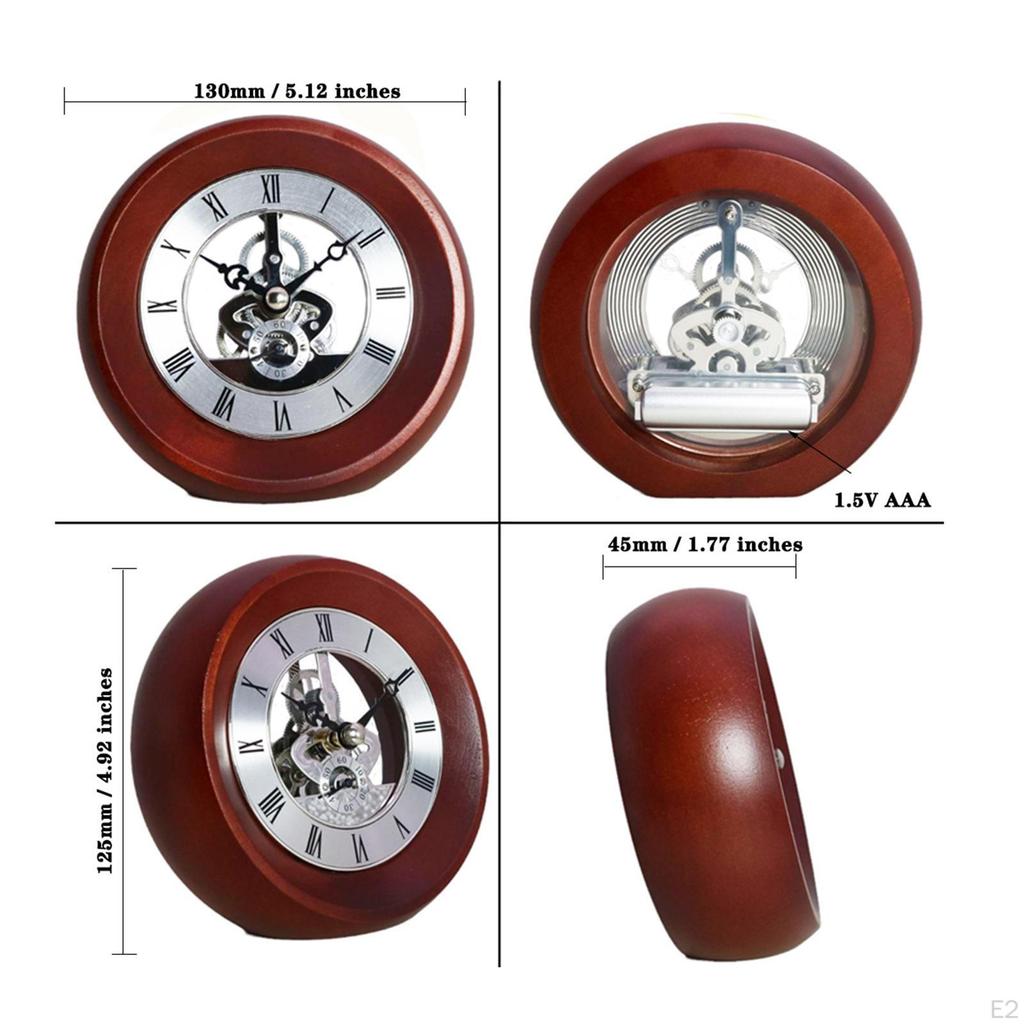 Gear Clock Living Room Dining Bedroom for Desk
