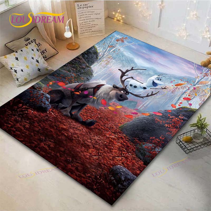 Frozen Anime Carpet Living Room Bedroom Bedside Mat Study Room Computer Chair Home Fashion Floor Mat Area Rug