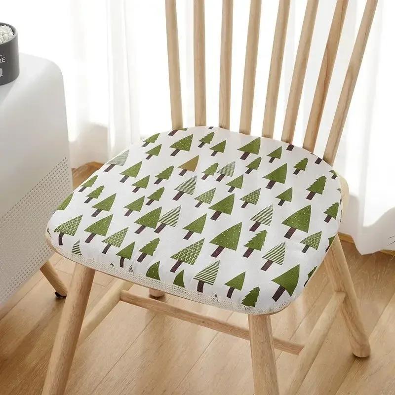 

42x40CM Japanese Style Cotton Linen Cushion Non-slip Cushion Office Car Seat Pad Home Dining Chair Mat Horseshoe Shape Mat 40X42cm