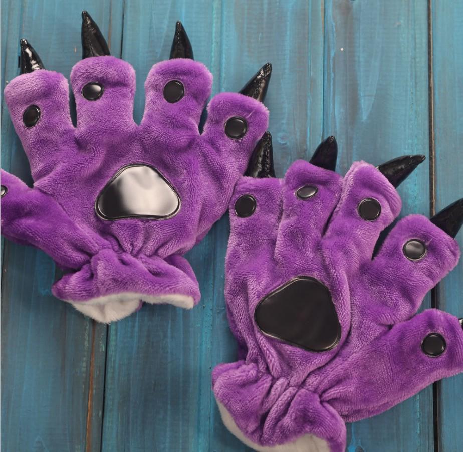 Unisex Dinosaur Claw Cotton Slippers: Cozy Autumn/Winter Velvet Heels, Large Sizes