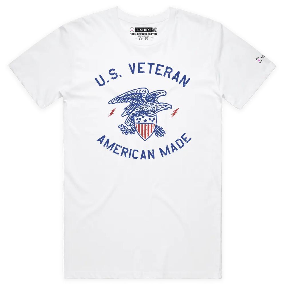VOICEART USA Veteran American Independence Day Premium Graphic T-Shirt 2XL