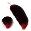 Llavero Colgante Cola de Zorro de Peluche Llavero de Cola de Animal Encanto Cadenas para Llaves de Coche Decoración de Bolso