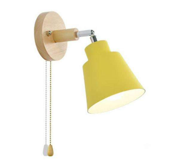Nordic Creative Solid Wood Wall Lamp for Bedrooms, Hallways, and Children's Rooms