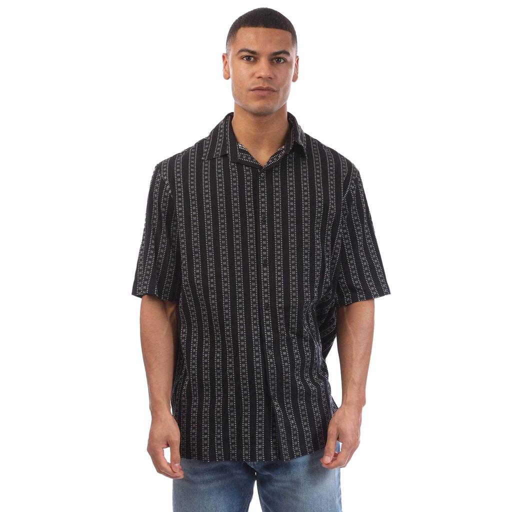 Off White Mens Arrow Stripes Bowling Shirt