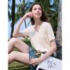 Betu Women's Sweet Hollow-Out Knit Short-Sleeve Top